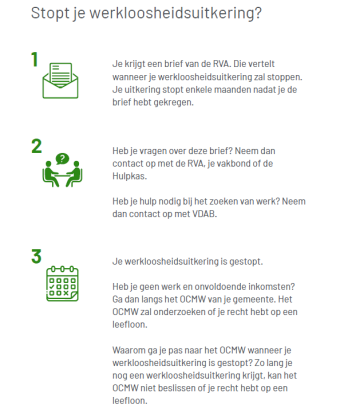 Flyer werkloosheidsuitkering